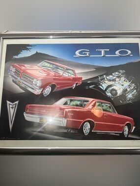 GTO Red Classic Car Art Photography Print -numbered and signed